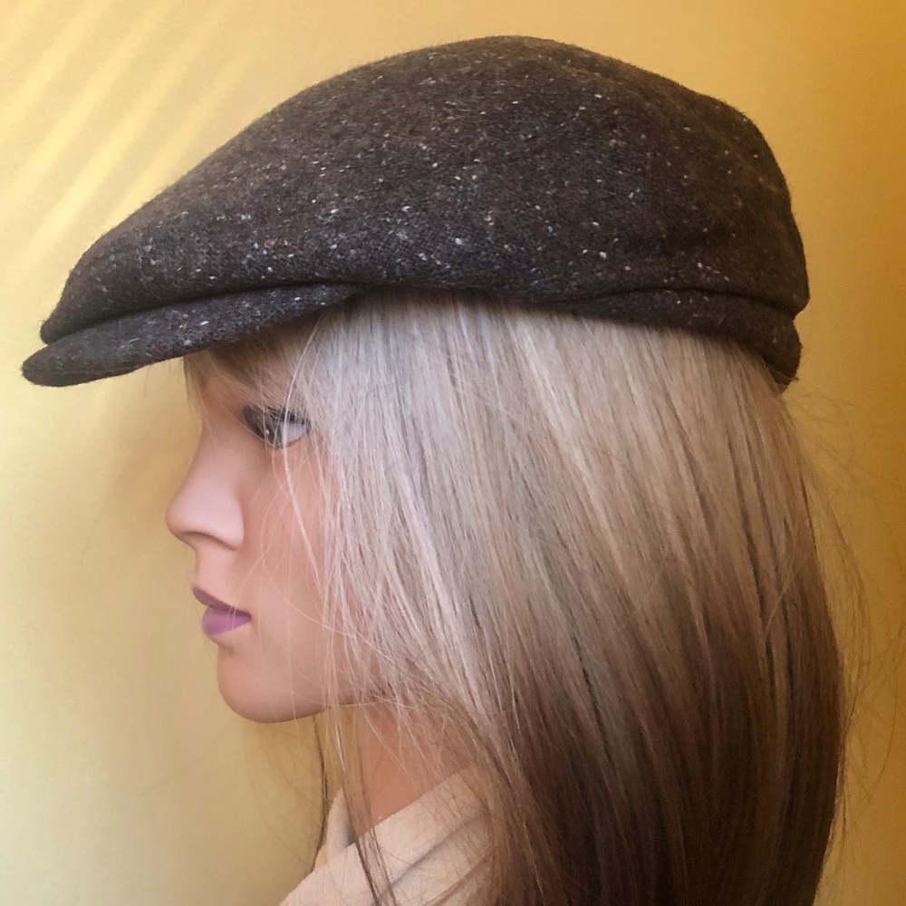 NWOT News Boy Hat in Brown tweed